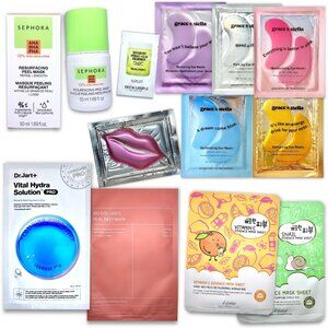 Sephora Beauty Mask Bundle—Face Sheet Masks~Eye Masks~Resurfacing Peel Mask